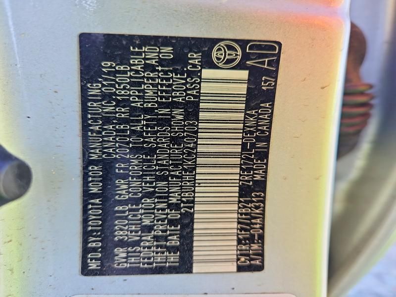 2019 Toyota Corolla l