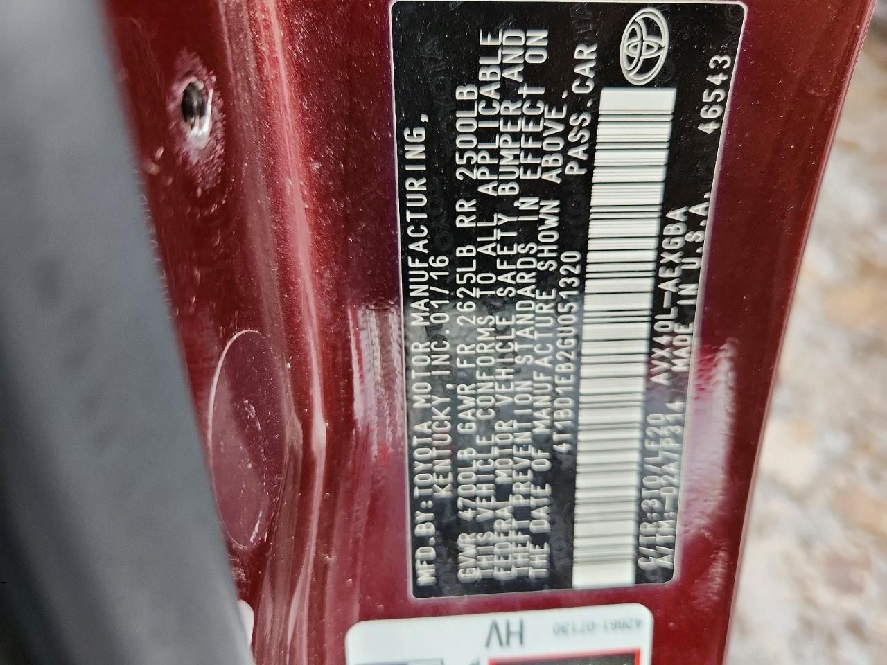 2016 Toyota Avalon Hybrid