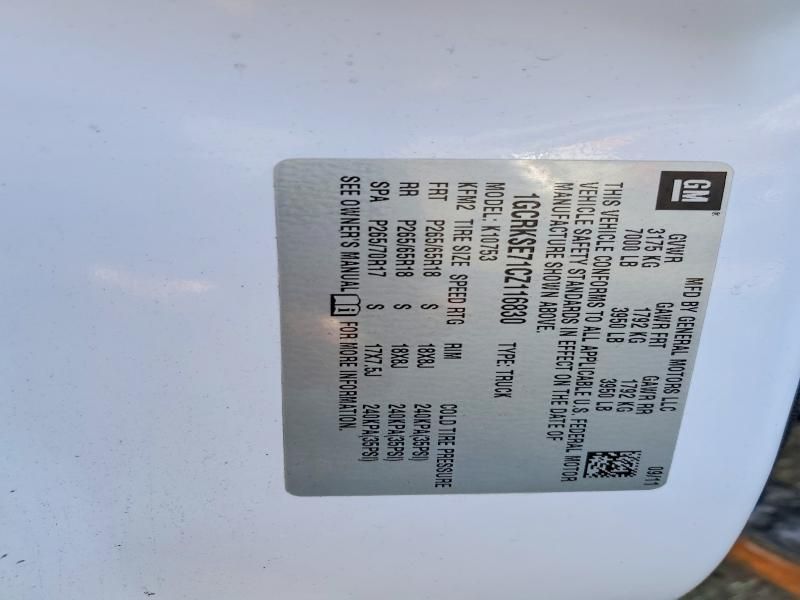 2012 Chevrolet Silverado K1500 lt