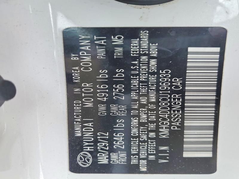 2012 Hyundai Genesis 3.8l