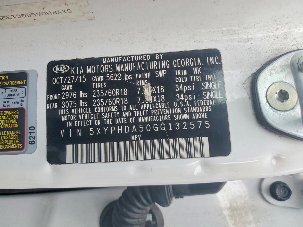 2016 KIA Sorento ex V6