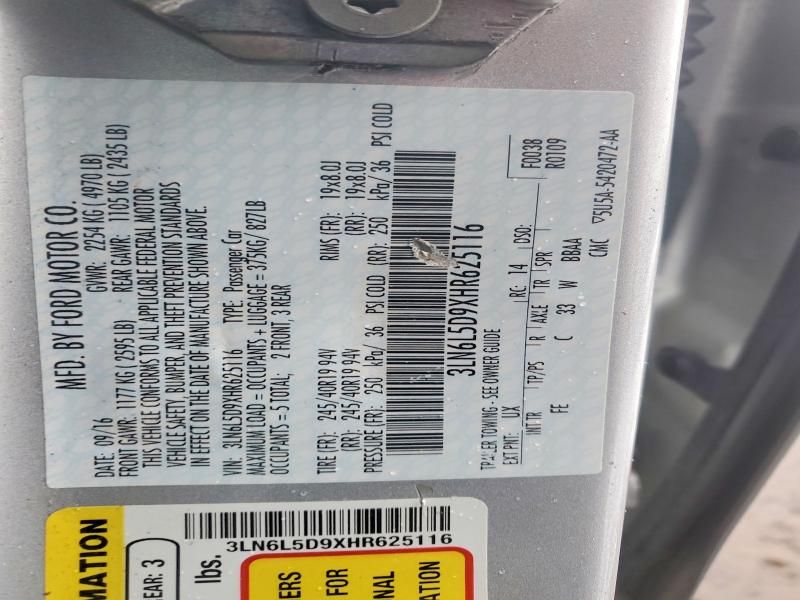 2017 Lincoln Mkz Select