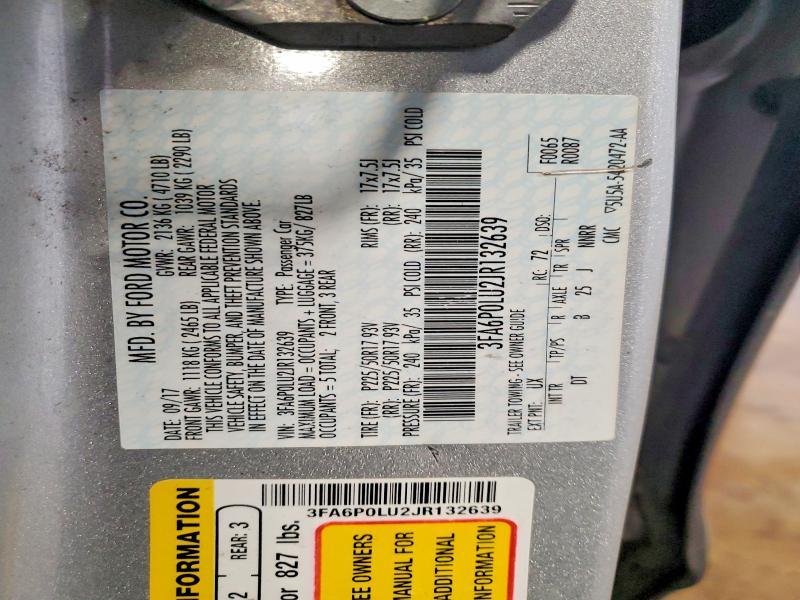 2018 Ford Fusion se Hybrid