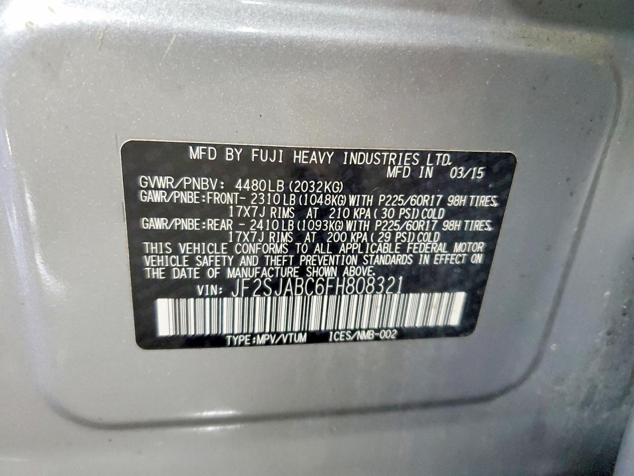 2015 Subaru Forester 2.5i