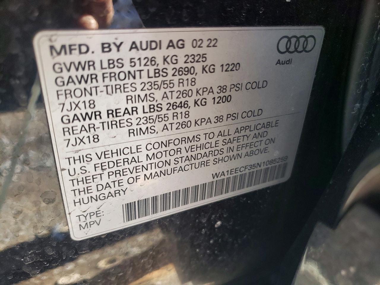 2022 Audi Q3 Premium Plus s Line 45