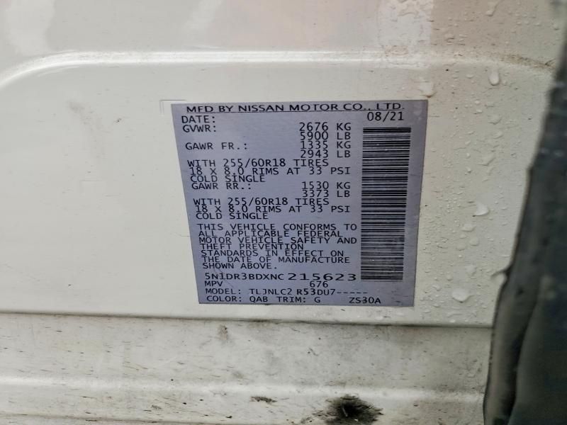 2022 Nissan Pathfinder sv