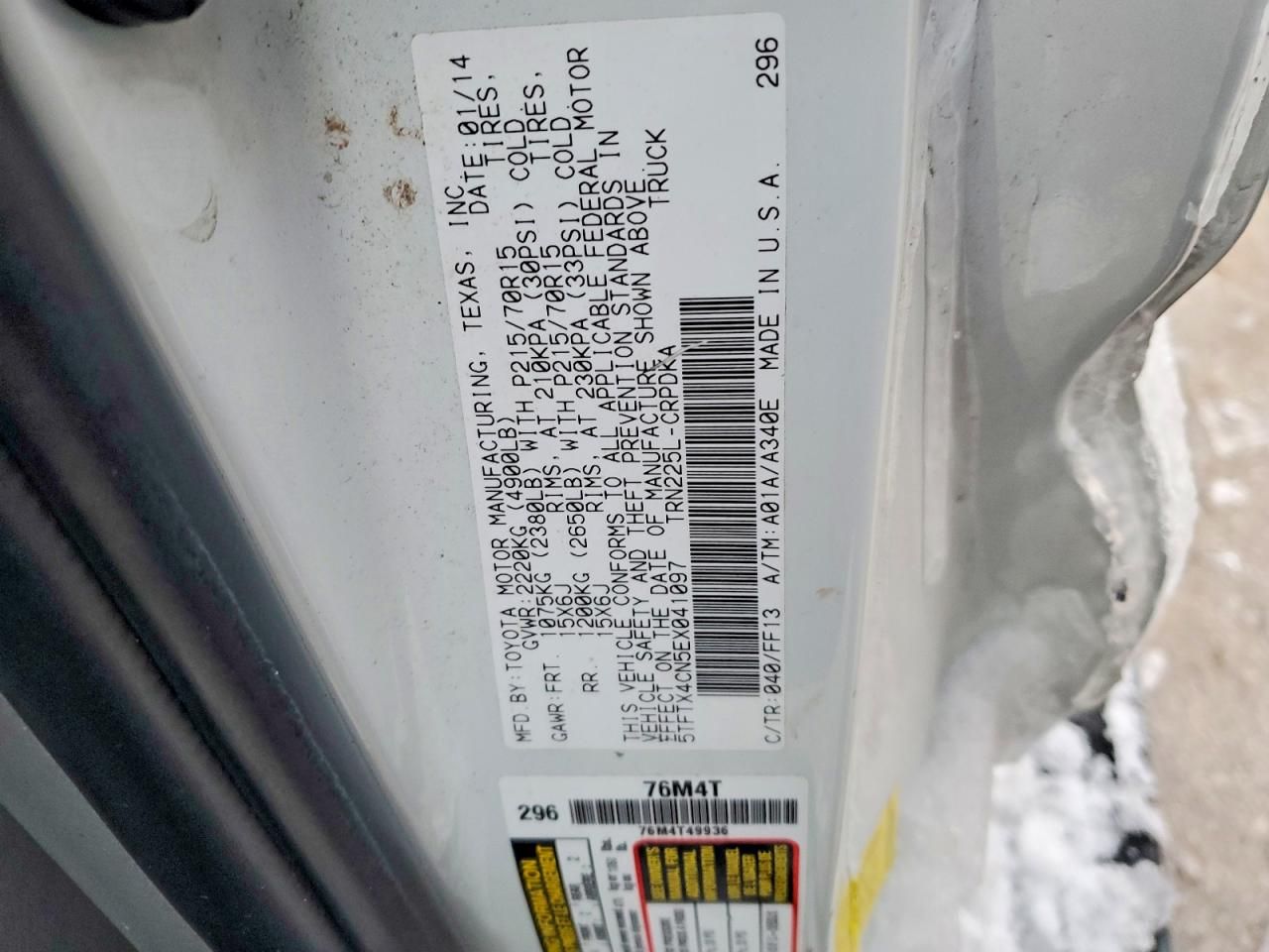 2014 Toyota Tacoma Access Cab