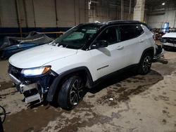 Salvage cars for sale from Copart Woodhaven, MI: 2022 Jeep Compass Limited