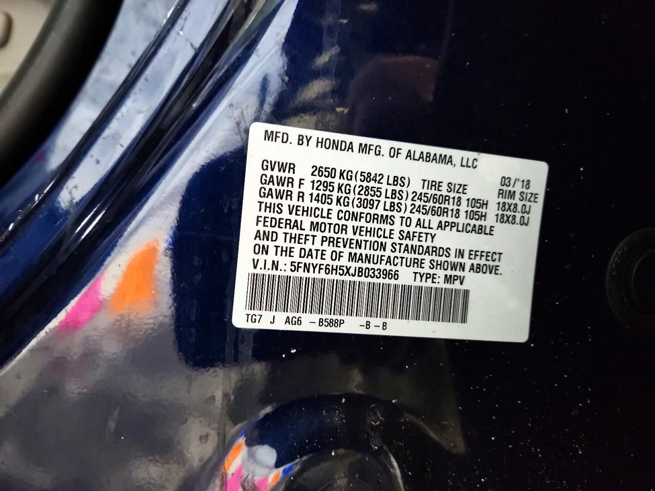 2018 Honda Pilot exl