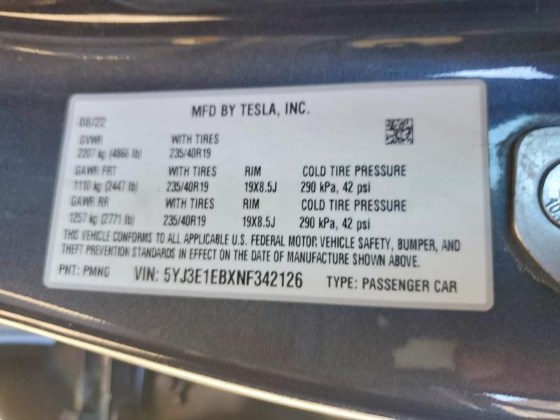 2022 Tesla Model 3