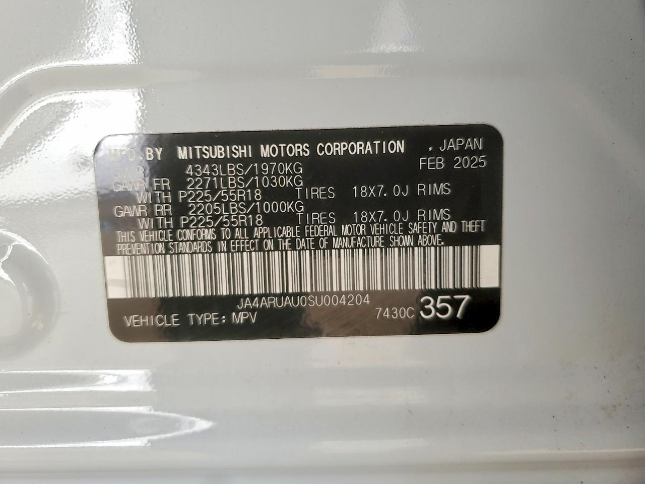 2025 Mitsubishi Outlander Sport s