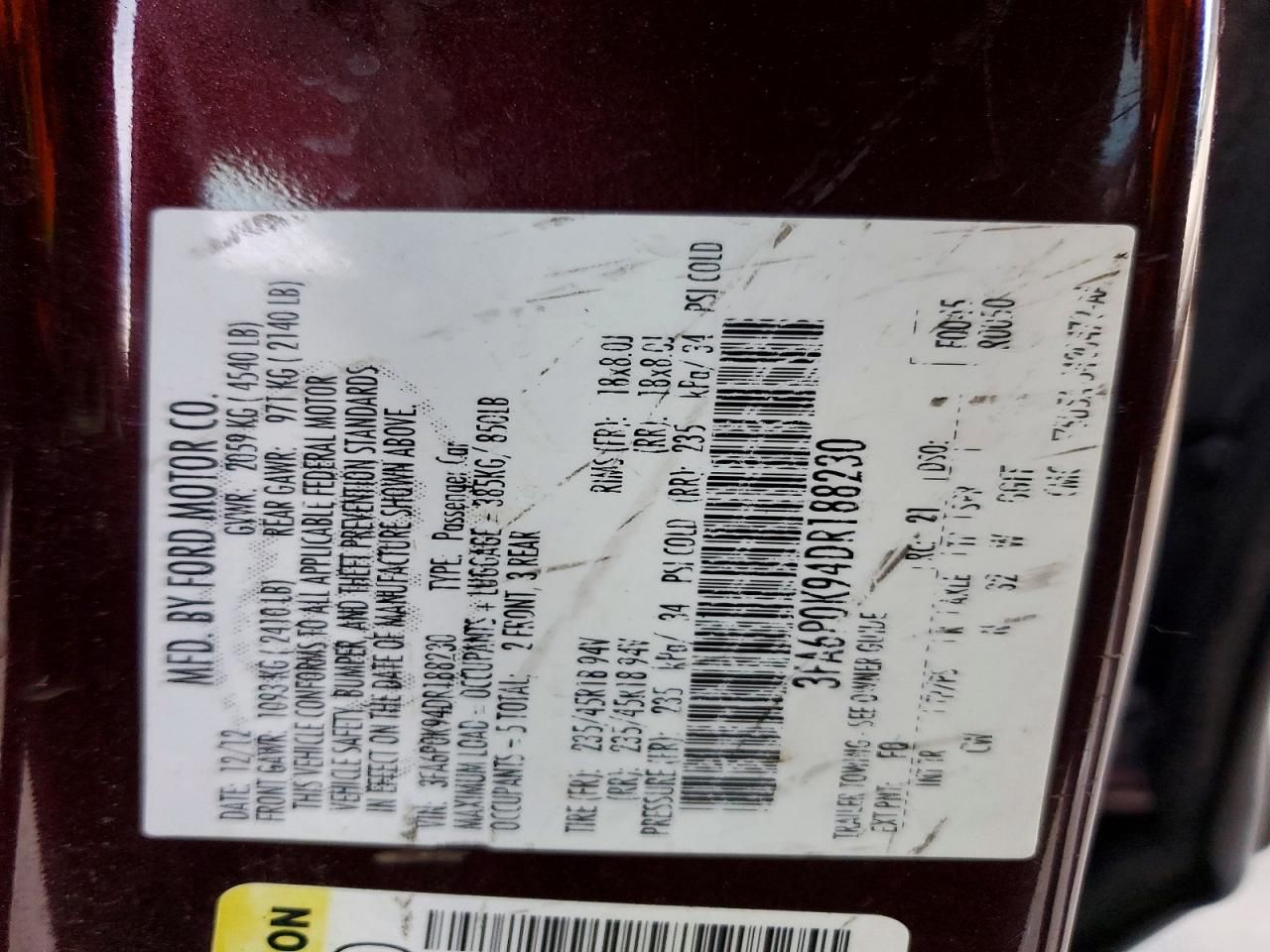 2013 Ford Fusion Titanium