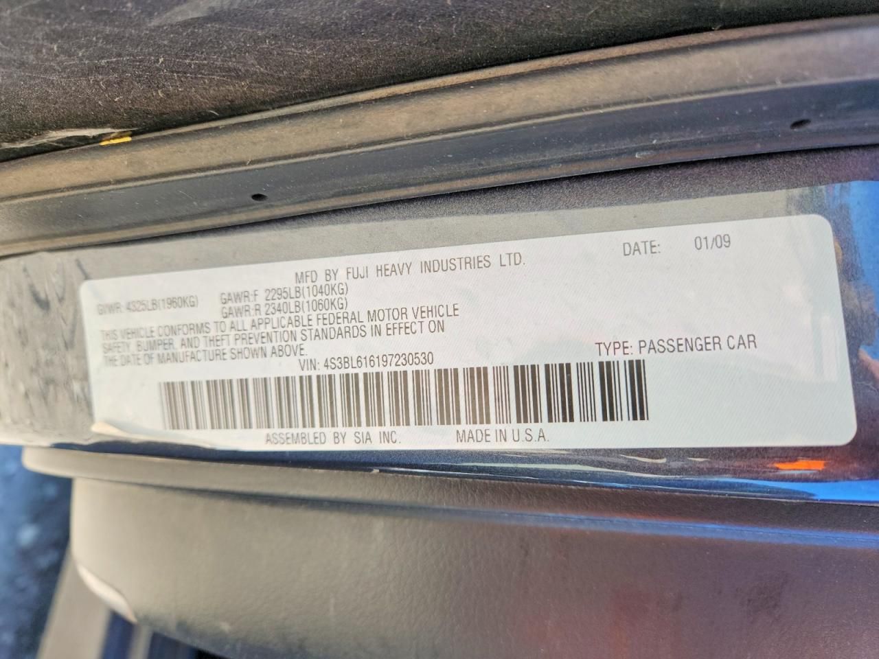 2009 Subaru Legacy 2.5i