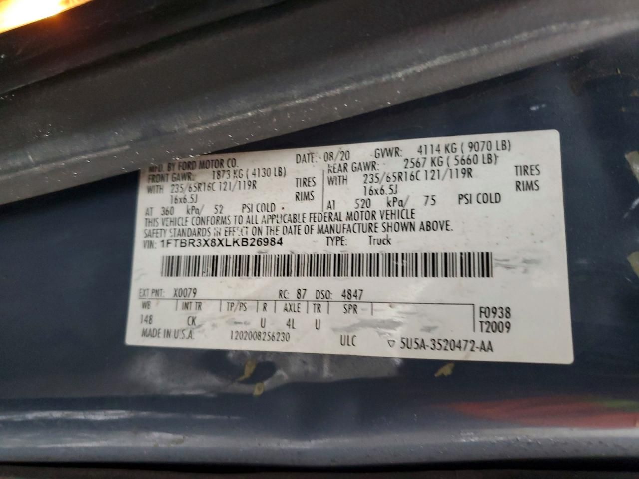 2020 Ford Transit 250 Delivery Van