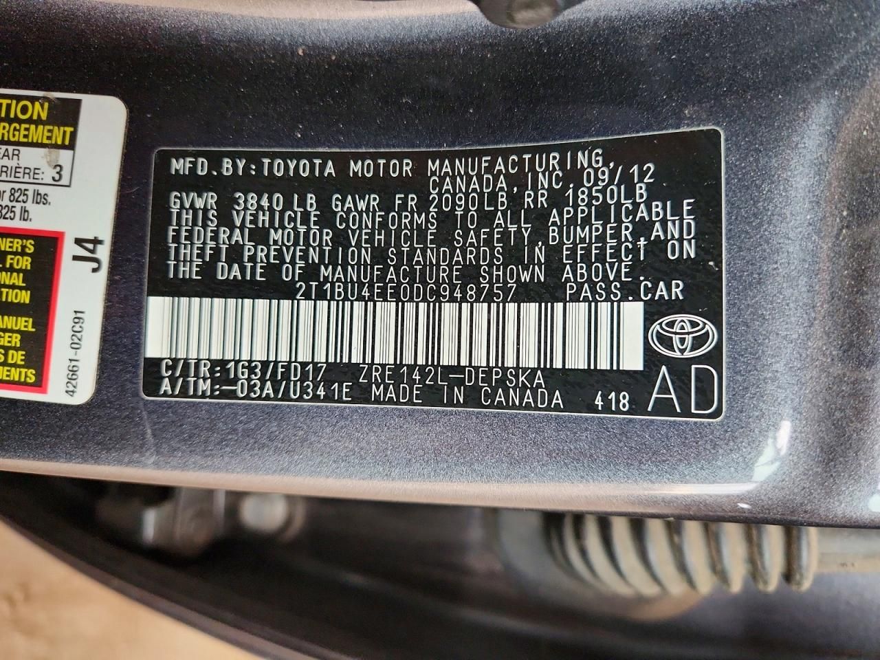 2013 Toyota Corolla Base