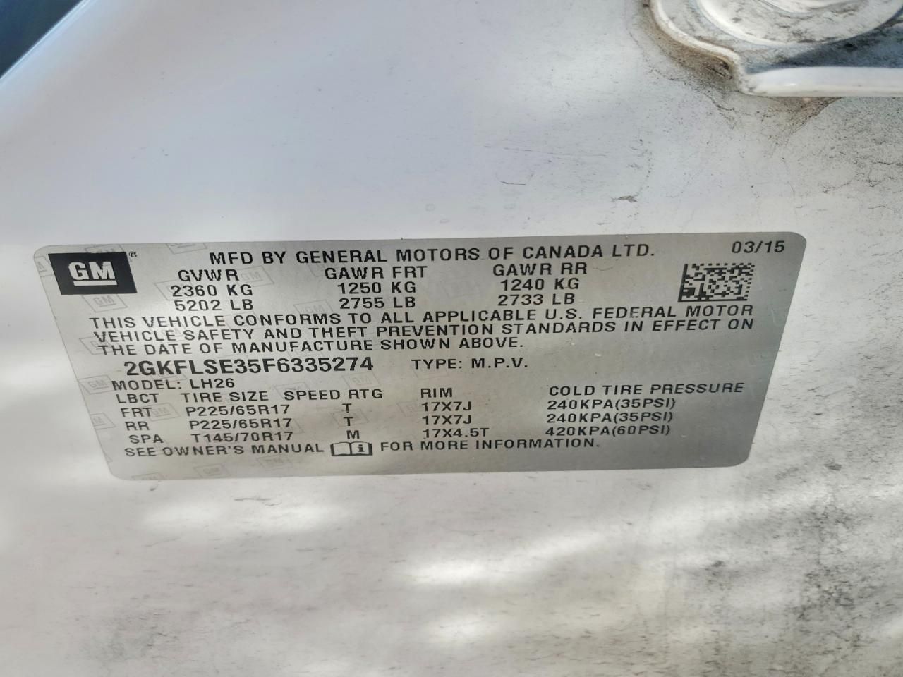 2015 GMC Terrain slt