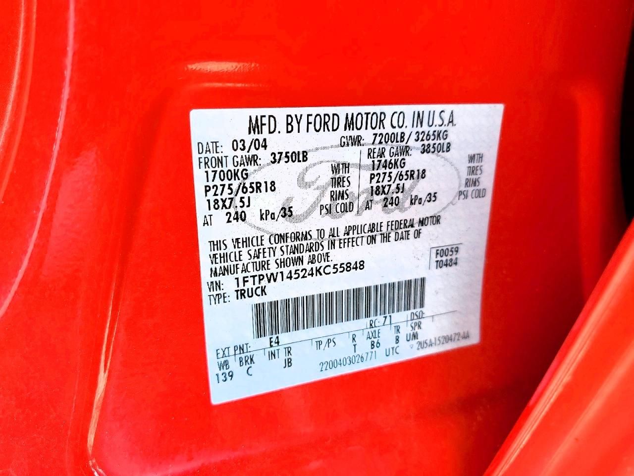 2004 Ford F150 Supercrew