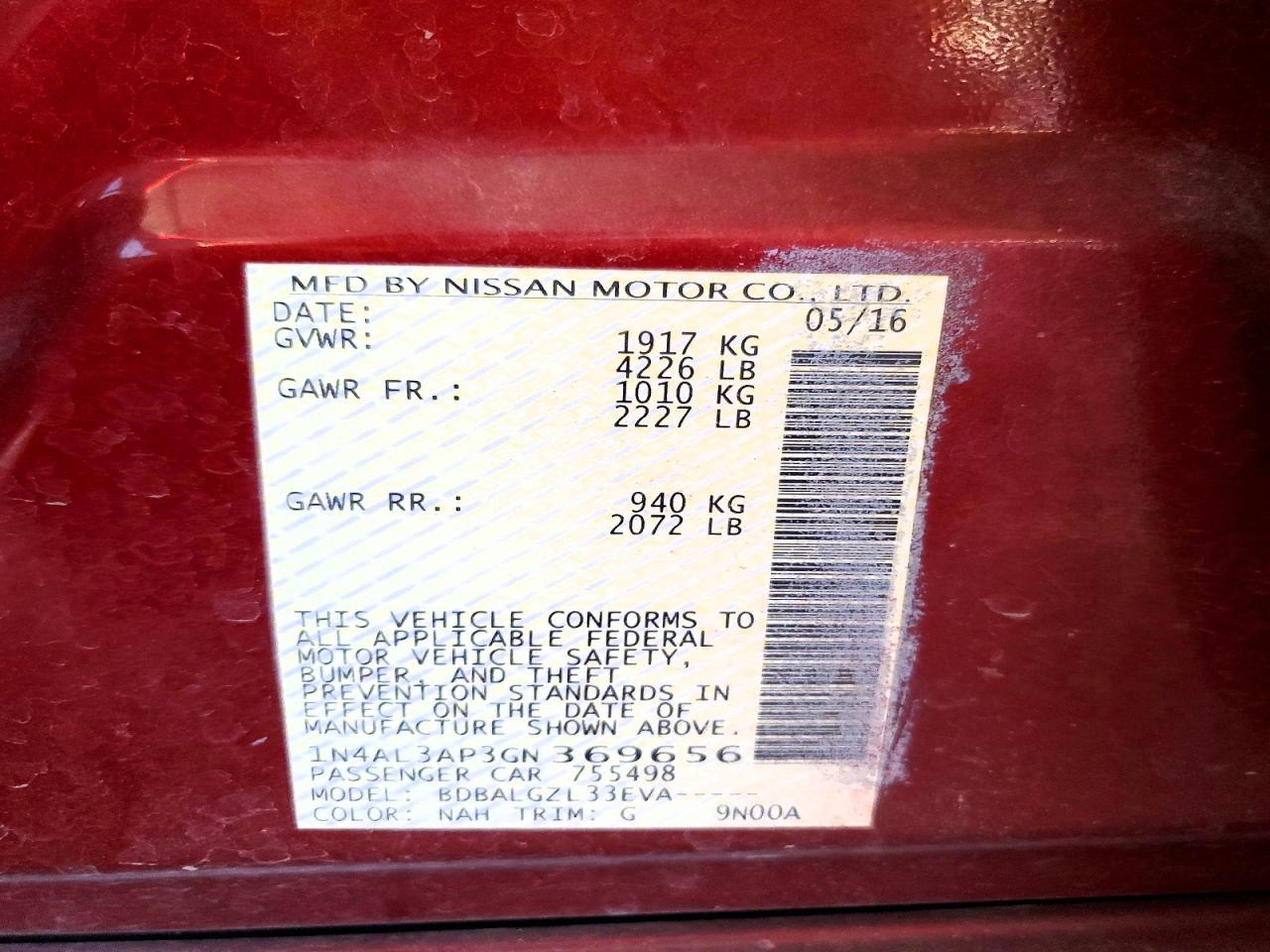 2016 Nissan Altima