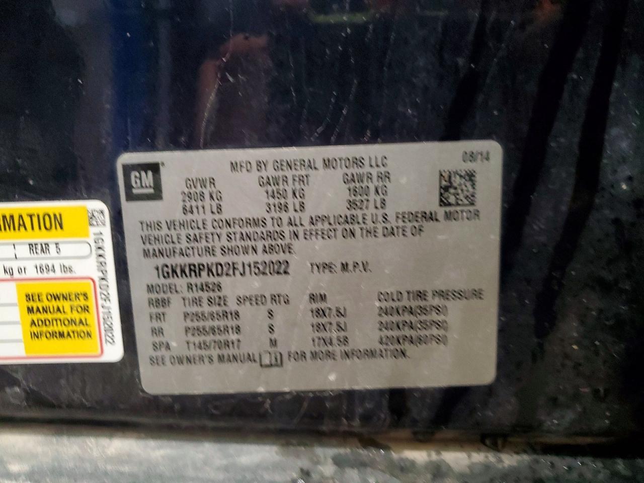 2015 GMC Acadia sle