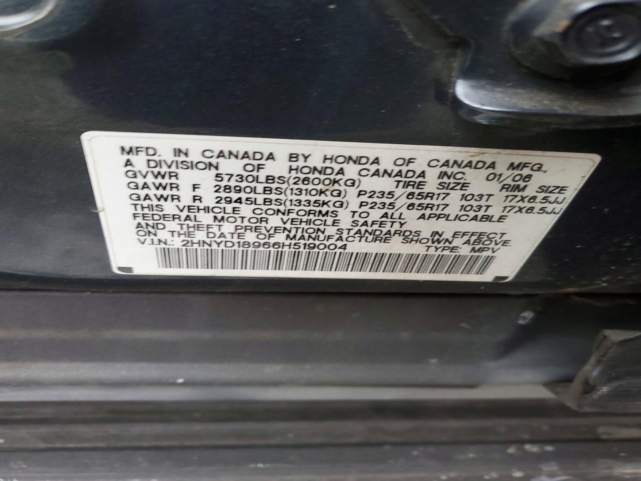 2006 Acura Mdx Touring