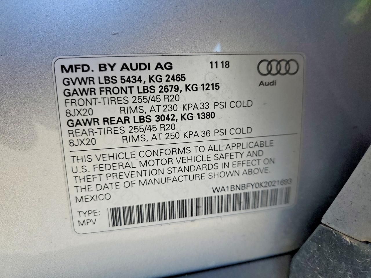 2019 Audi Q5 Premium Plus