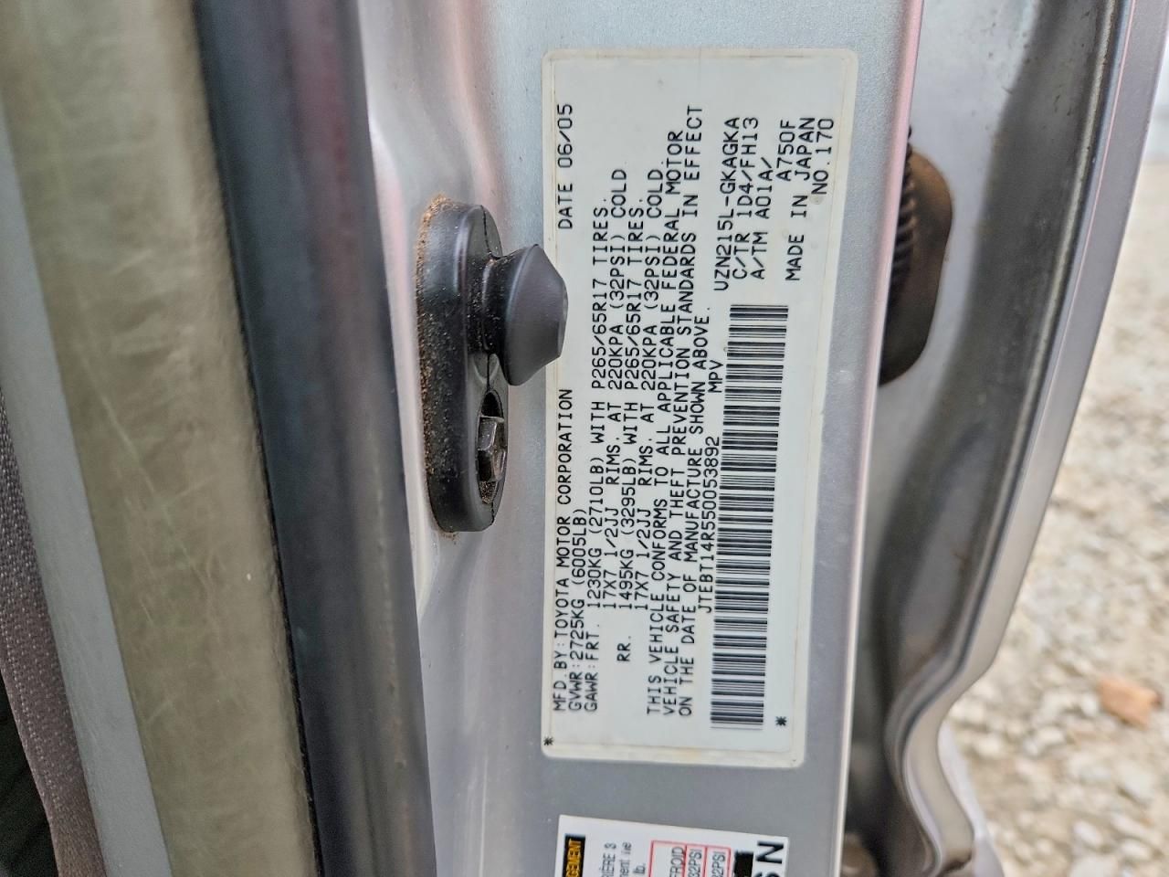 2005 Toyota 4runner SR5