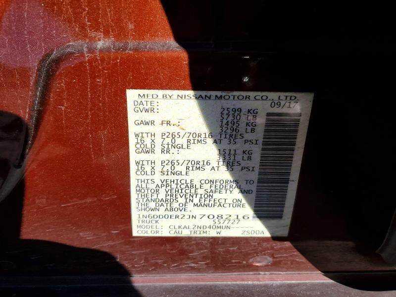 2018 Nissan Frontier s