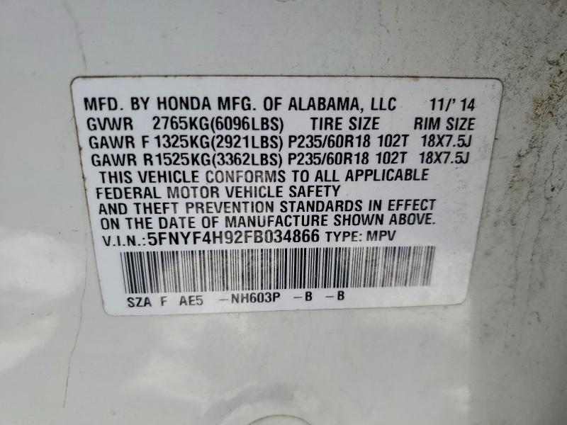 2015 Honda Pilot Touring