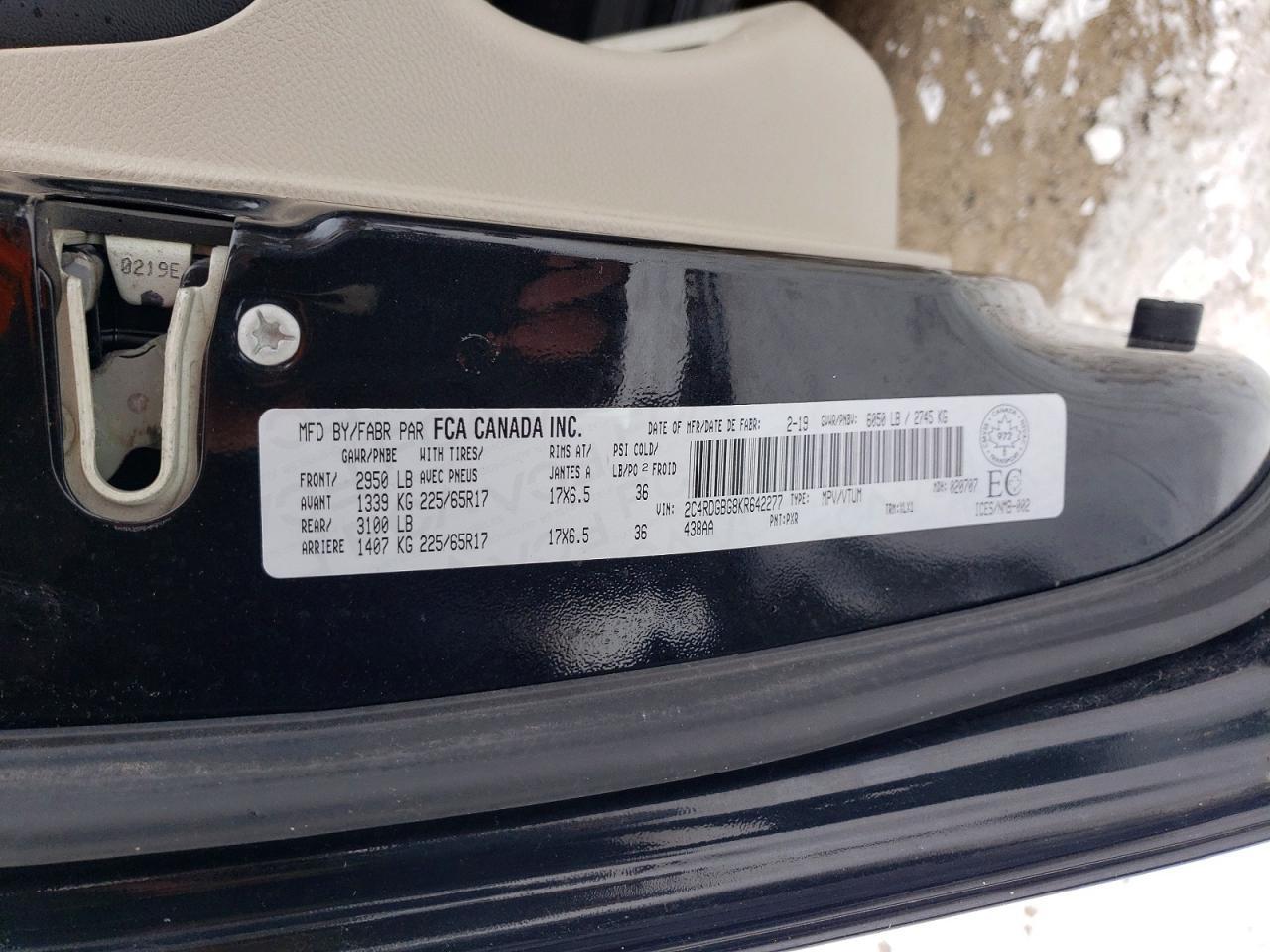 2019 Dodge Grand Caravan se