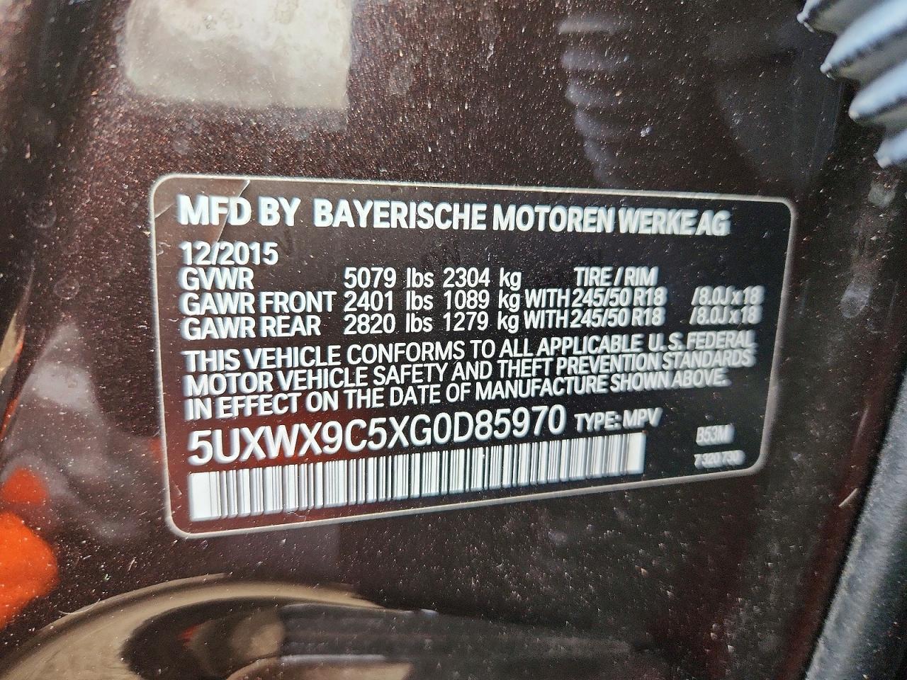 2016 BMW X3 Xdrive28i