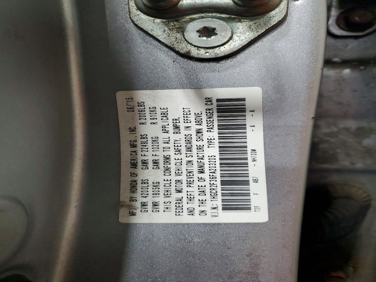 2015 Honda Accord lx