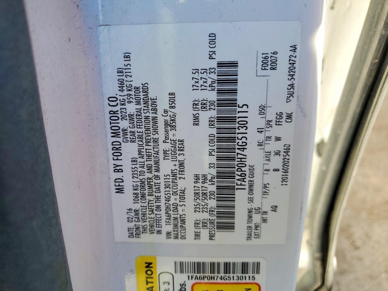 2016 Ford Fusion se