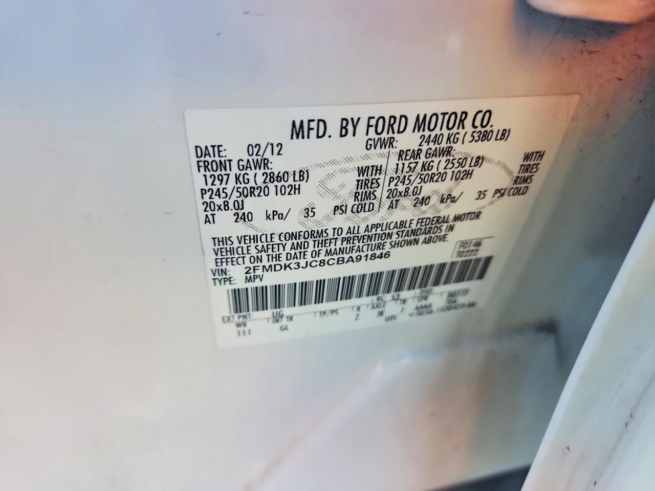 2012 Ford Edge sel