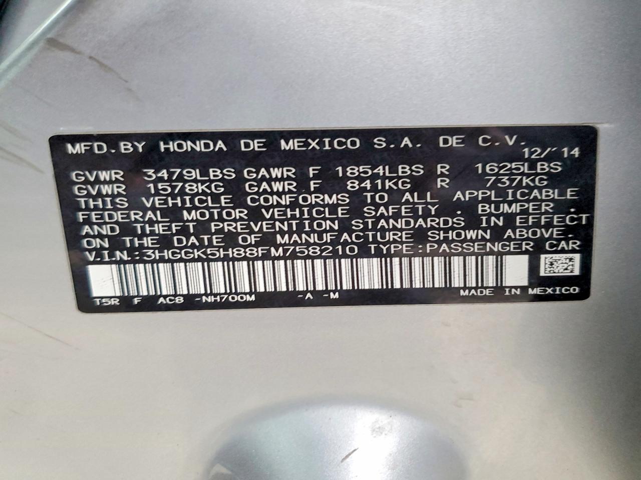 2015 Honda Fit ex