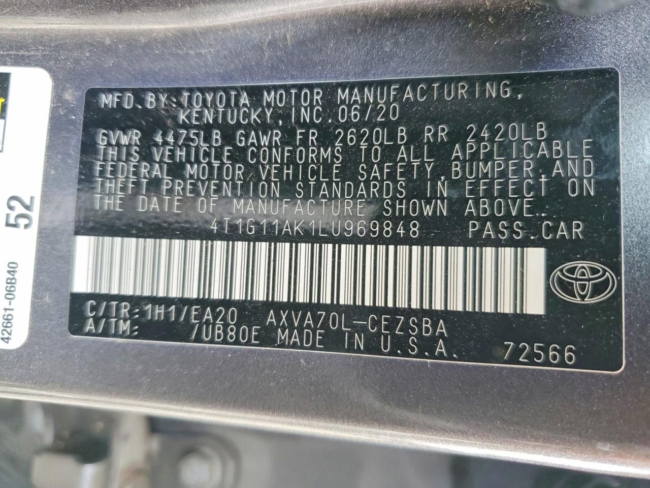 2020 Toyota Camry se