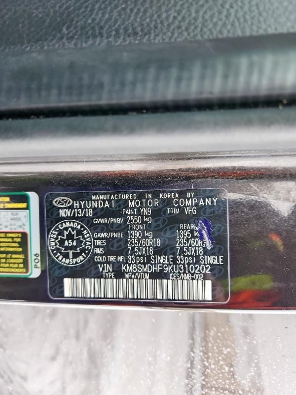 2019 Hyundai Santa fe xl se