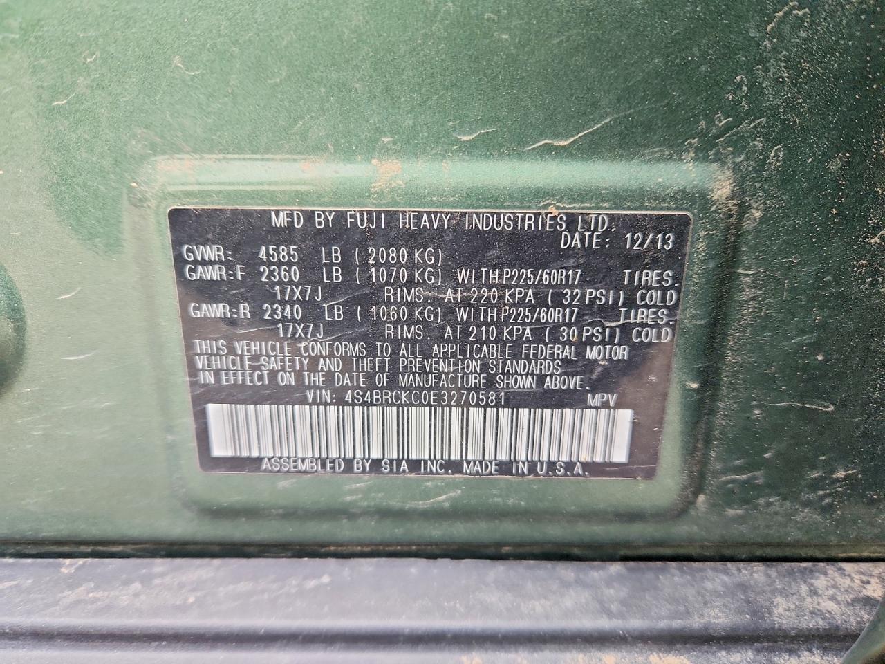 2014 Subaru Outback 2.5i Limited
