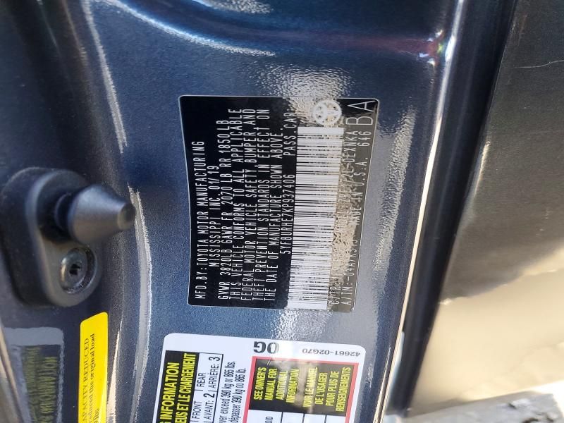 2019 Toyota Corolla l