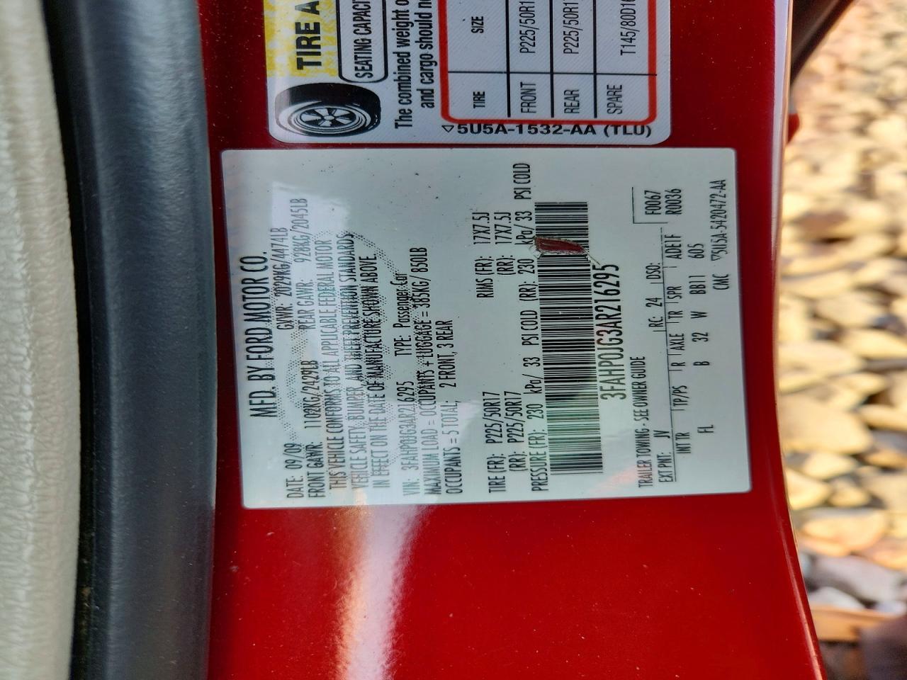 2010 Ford Fusion sel