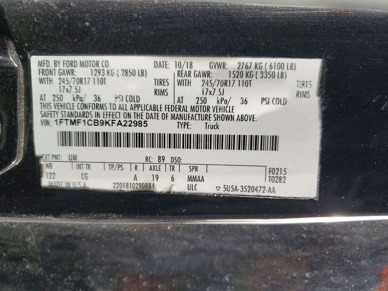 2019 Ford F150