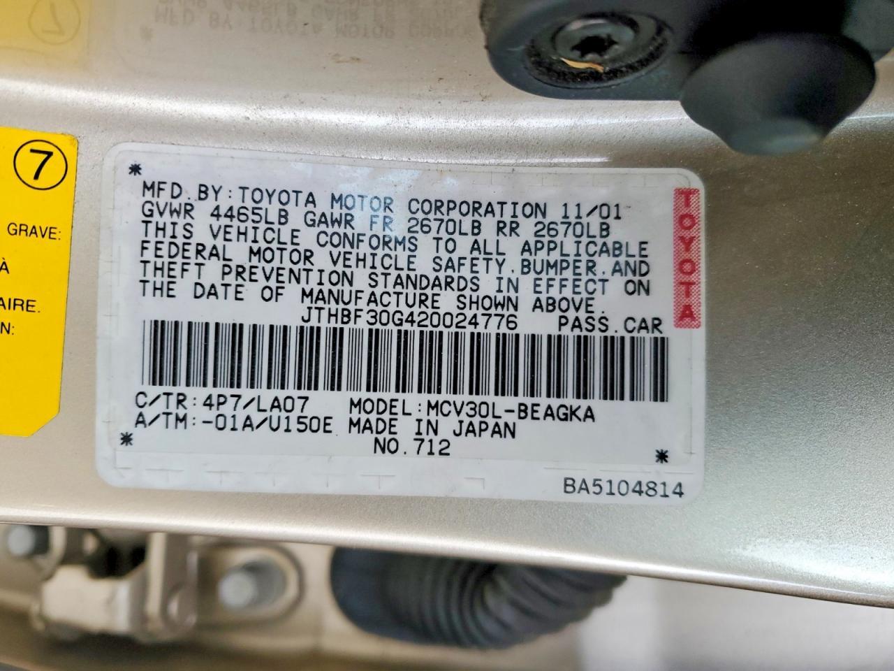2002 Lexus Es 300