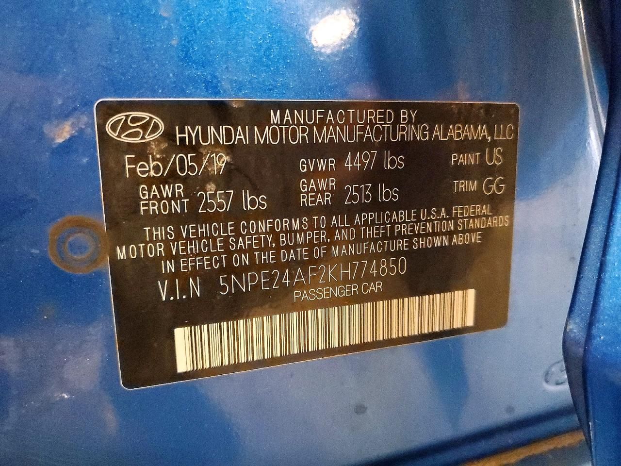 2019 Hyundai Sonata se