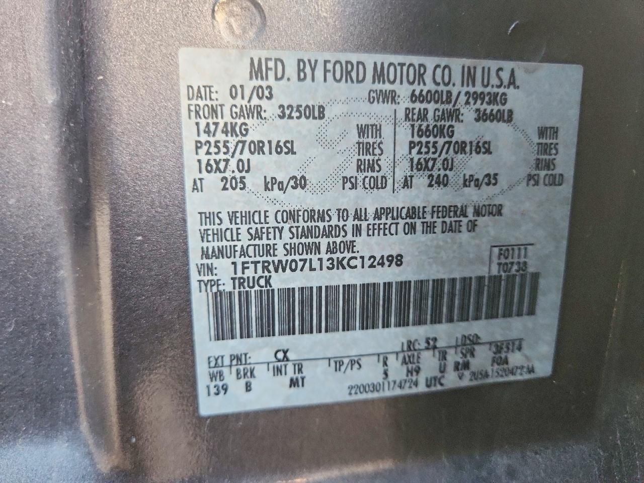 2003 Ford F150 Supercrew