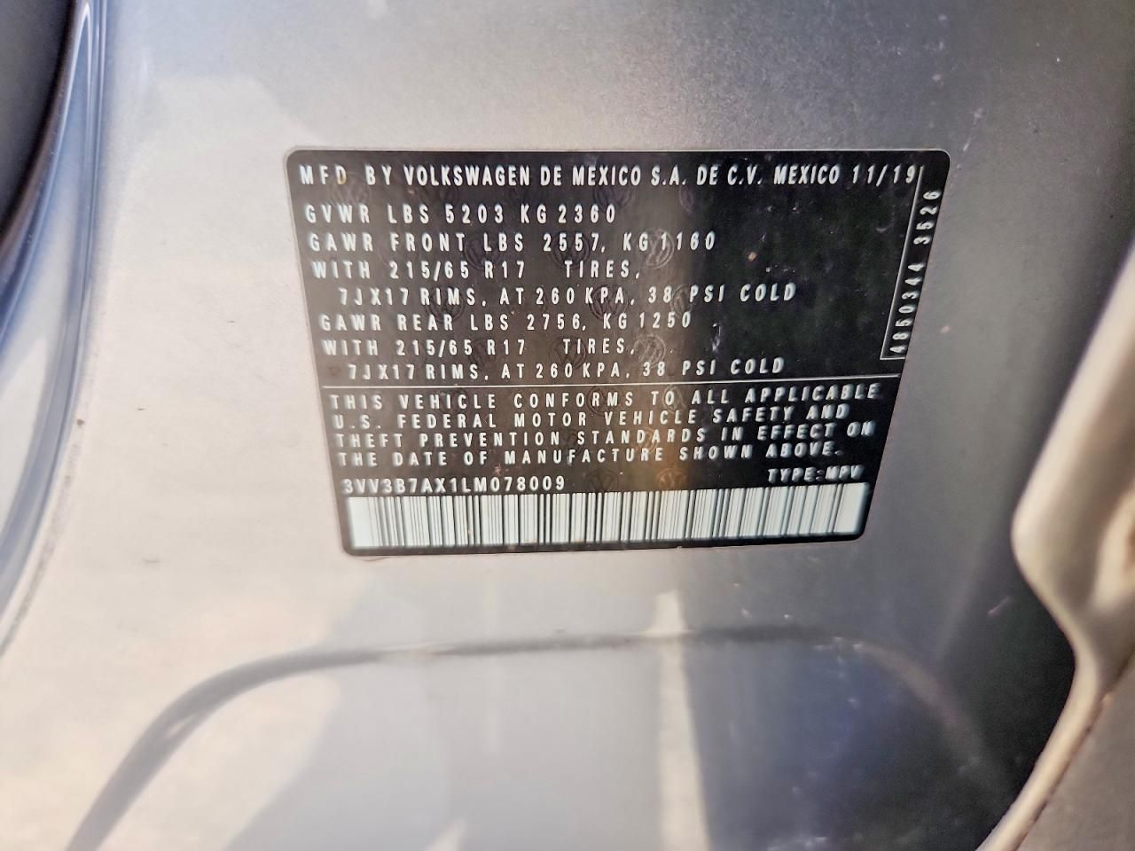 2020 Volkswagen Tiguan se