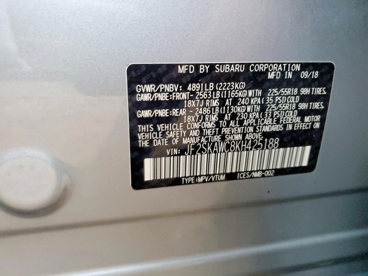 2019 Subaru Forester Touring