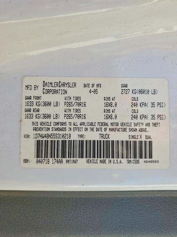 2005 Dodge Dakota Quad slt