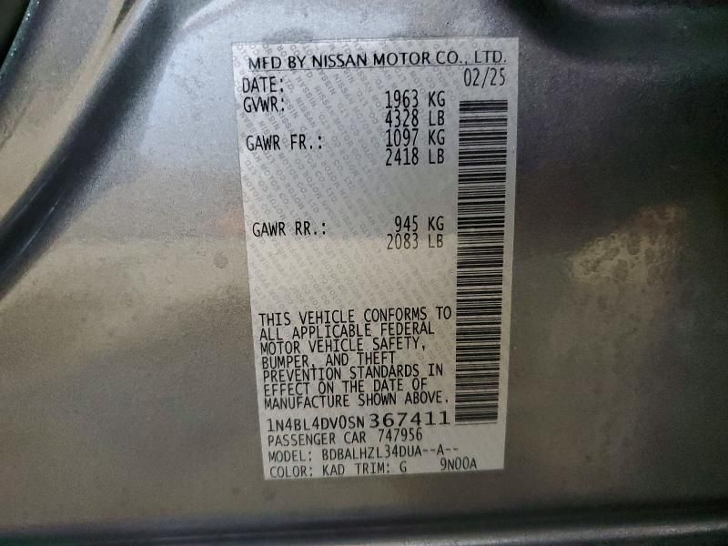 2025 Nissan Altima sv