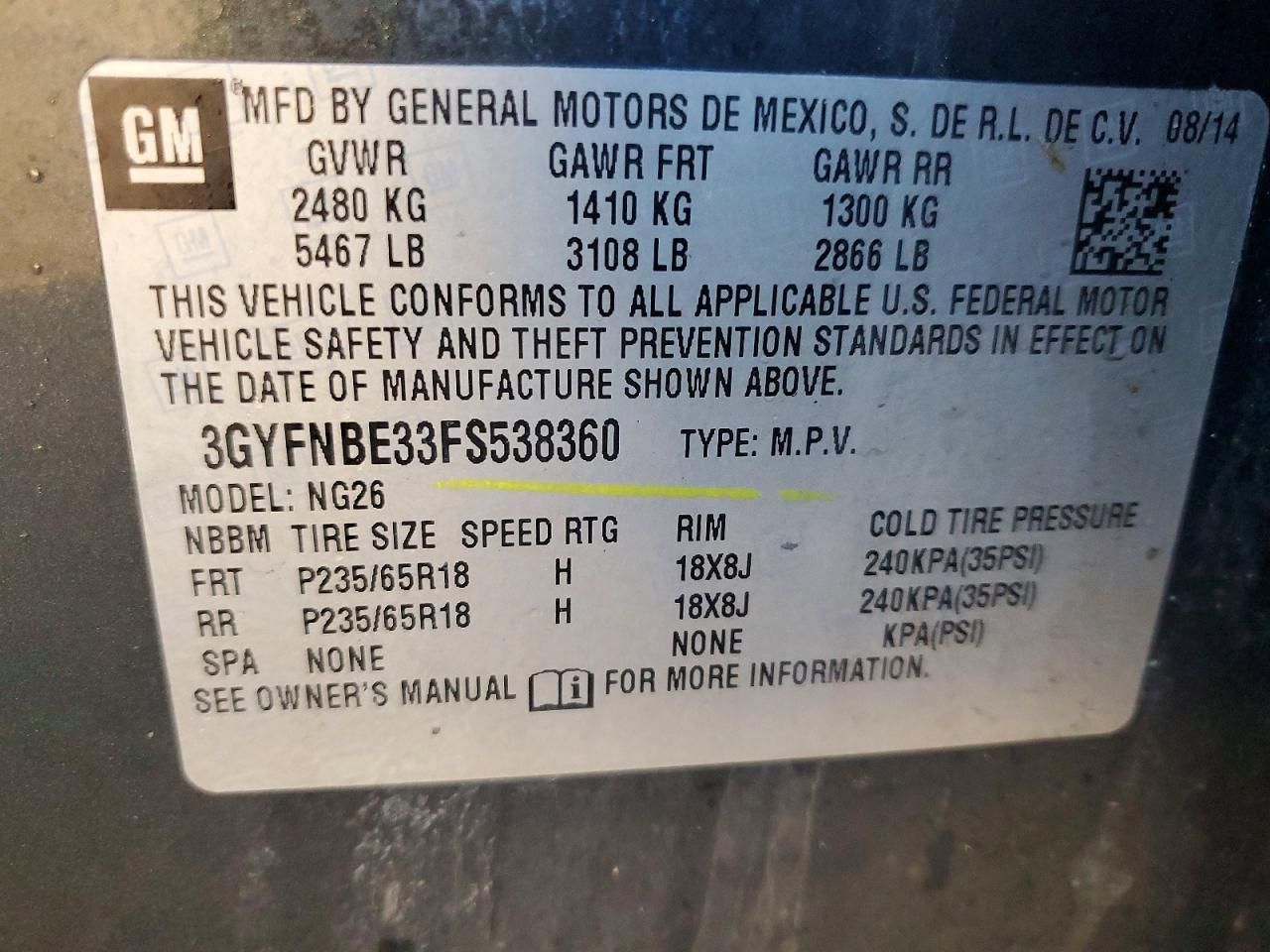 2015 Cadillac Srx Luxury Collection