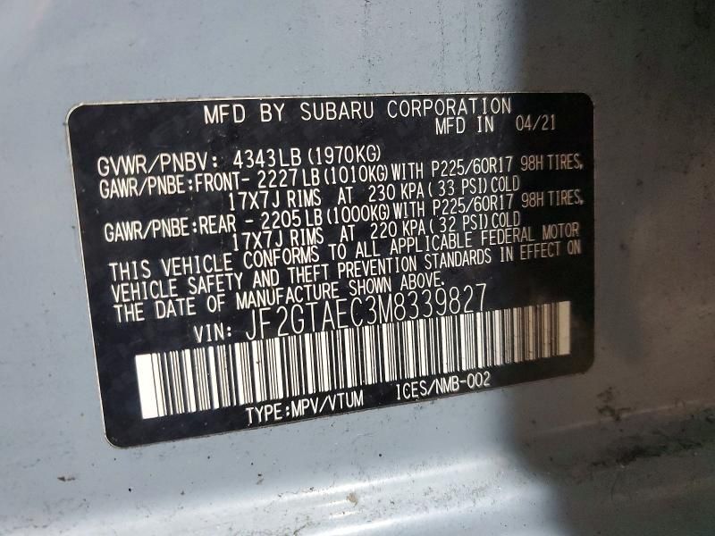 2021 Subaru Crosstrek Premium