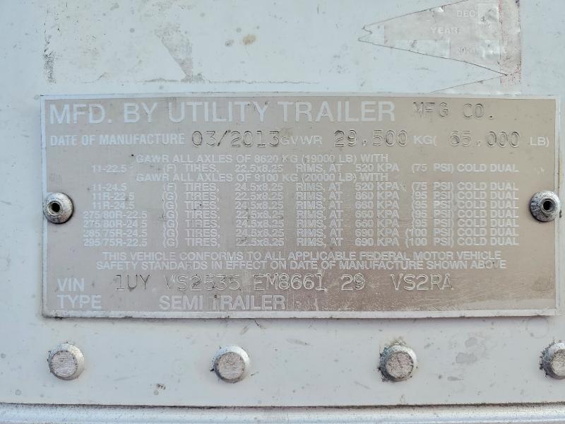 2014 Utility VS2RA Refrigerated Van Trailer